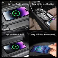 Support de téléphone intelligent avec chargeur sans fil 15W à charge rapide pour allume-cigare de voiture BYD Song Plus 2023-2025 (conduite à gauche)