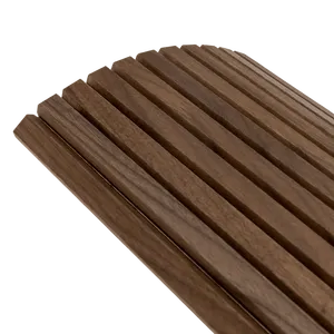 Panneau mural en MDF avec placage en noyer et support non tissé, panneau mural cannelé flexible, panneau en bois tambour flexible pour la décoration intérieure - Product Image 1