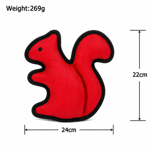 Jouet pour chien 2520D Oxford en forme d'écureuil qui couine, jouet à mâcher interactif et durable pour chiens agressifs, yeux brodés - Product Image 5