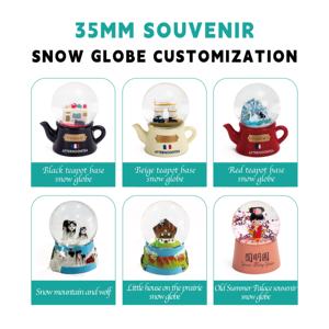 High Quality 35 45 55 65 80 100 mm Glass Crystal <strong>Snow</strong> <strong>Globe</strong> Custom Promotion Resin Snowglobe <strong>Wholesale</strong> Cartoon Movie Souvenir - Product Image 3