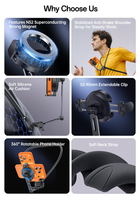 Yesido 360 Rotatable Magnetic + Clamping Soft Neck Strap 2-in-1 Penyangga Ponsel Gantung Leher C232