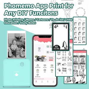 <span class=keywords><strong>Phomemo</strong></span> <span class=keywords><strong>M02</strong></span> <span class=keywords><strong>Pro</strong></span> BT Pocket Thermal Printer 300dpi iOS & Android Compatible pour l'impression de photos DIY Cards Travel Work & Study - Product Image 3