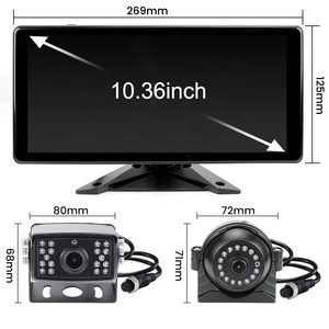 GreenYi 10,36 "4CH Smart Blind Spot Radar BSD alarma DVR Monitor sistema para camión autobús coche con AHD1080P IR cámaras de visión nocturna - Product Image 4
