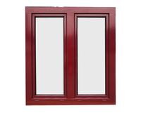 LongTai Diseño moderno Modelos franceses Dimensiones Arco de madera maciza Madera de teca Aluminio-Ventanas abatibles revestidas de madera