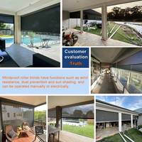 Pergola motorisée personnalisée avec télécommande Écrans électriques étanches Moustiquaire à fermeture éclair pour clôture Écran solaire intégré pour maison