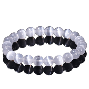 Cuentas de Calcedonia Azul Natural de 4mm al por Mayor para Pulseras, Joyería de Cristal de Moda, Energía Curativa para Mujeres y Hombres, Hechas a Mano con Zinc - Product Image 4