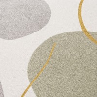Tapis rond abstrait moderne gris vert sauge, forme organique, pour la maison, le bureau, sous le fauteuil, protection de sol