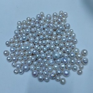 <span class=keywords><strong>Perle</strong></span> Sciolte Naturali Edison <span class=keywords><strong>Bianche</strong></span> Autentiche di Acqua Dolce, Grandi Dimensioni Quasi Rotonde, 9-15mm - Product Image 3