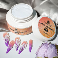 Gel de modelage 3D pour nail art, motif floral en relief blanc, pour manucure DIY, logo personnalisé, marque privée, vente en gros, direct usine