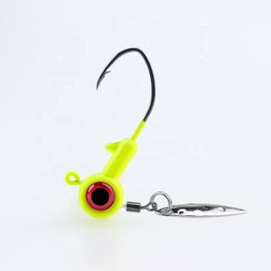 Leurre de pêche peint à gros yeux, kit de tête de plomb avec Triple crochet de réservoir de sang renforcé, toupie à lame jig pour bar crappie, vente en gros - Product Image 2