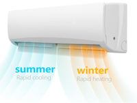 AC Inverter Split R32 9000 12000 18000 24000 BTU Hemat Energi, Tenang, Dehumidifikasi, Pemanas, Unit AC Rumah Tangga