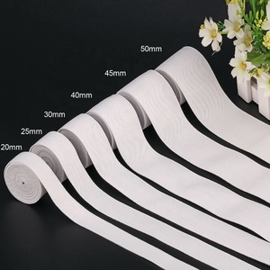 Alta tensión 2 "3" 4 "5" 6 "negro blanco ancho tejido poliéster tejido elástico correas para ropa - Product Image 2