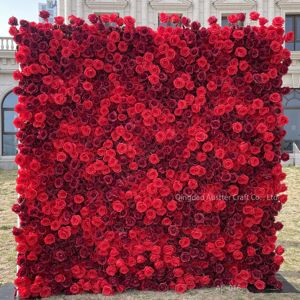 Fournitures de flore murale de fleurs de fond de 8x8 pieds faites à la main pour la douche de bébé mariage événements de noël Blush rose soie Rose dos gouttes - Product Image 4