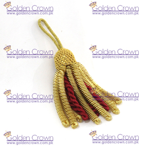 Netted Bullion พู่ | หมวกดึงพู่ขอบโลหะแท่ง | พู่ทองแท่งตกแต่ง - Product Image 3