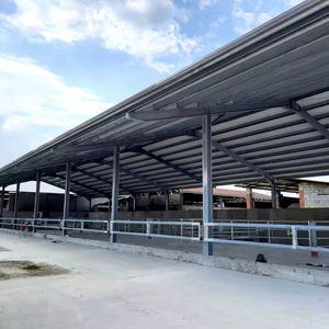 Nave industrial moderna prefabricada de bajo costo con vigas de acero sólido en forma de H para granjas lecheras, establo para ganado, anticorrosión, galvanizada y pintada 5 - Product Image 1