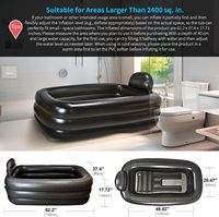 Baignoire gonflable portable Inflatoast pour adultes, bain de glace, spa pour athlètes, récupération, utilisation à domicile, en polyvinyle chlorure, comprend