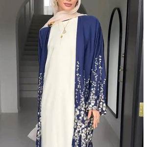 عباءة لوريا الأنيقة المطرزة ذات الأكمام الطويلة من البوليستر للنساء المسلمات، مناسبة للصيف والخريف وحفلات الزفاف، تصميم محتشم - Product Image 6