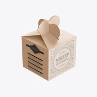 Caja de Dulces Desechable Ecológica y Creativa con Fondo Cuadrado Hueco en Forma de Mariposa, Empaque de Cartón Perlado para Aperitivos