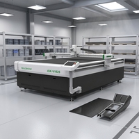 Multifunctionele intelligente vlakbedsnijmachine voor het verwerken van composietmateriaal, pakkingen en kartonnen verpakkingen.