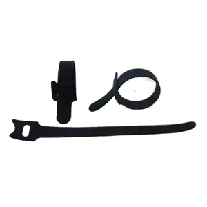 Tái Sử Dụng Đầy Màu Sắc Hai Mặt Carry Cinch Dây Đeo Nylon Hook Loop Cable Tie Chủ Biểu Tượng Tùy Chỉnh Dễ Dàng Gói Hook Loop Cable Tie