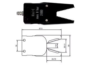 Pince de fixation pneumatique robotisée haute performance, pièces de machine pour l'usinage de composants métallurgiques, personnalisée, durable, professionnelle, industrielle - Product Image 3
