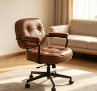 Chaise de bureau pivotante ergonomique Anthropological Lifting avec pieds en acier inoxydable – Hauteur réglable, confortable, idéale pour l'hôtellerie