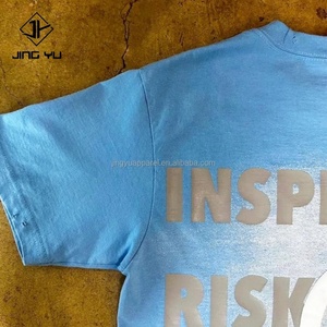 Camisetas de Hombre de Algodón Grueso Extra Grandes con Logotipo Personalizado, Camisetas Vintage con Estampado Gráfico de Alta Calidad, Lavado Ácido - Product Image 3