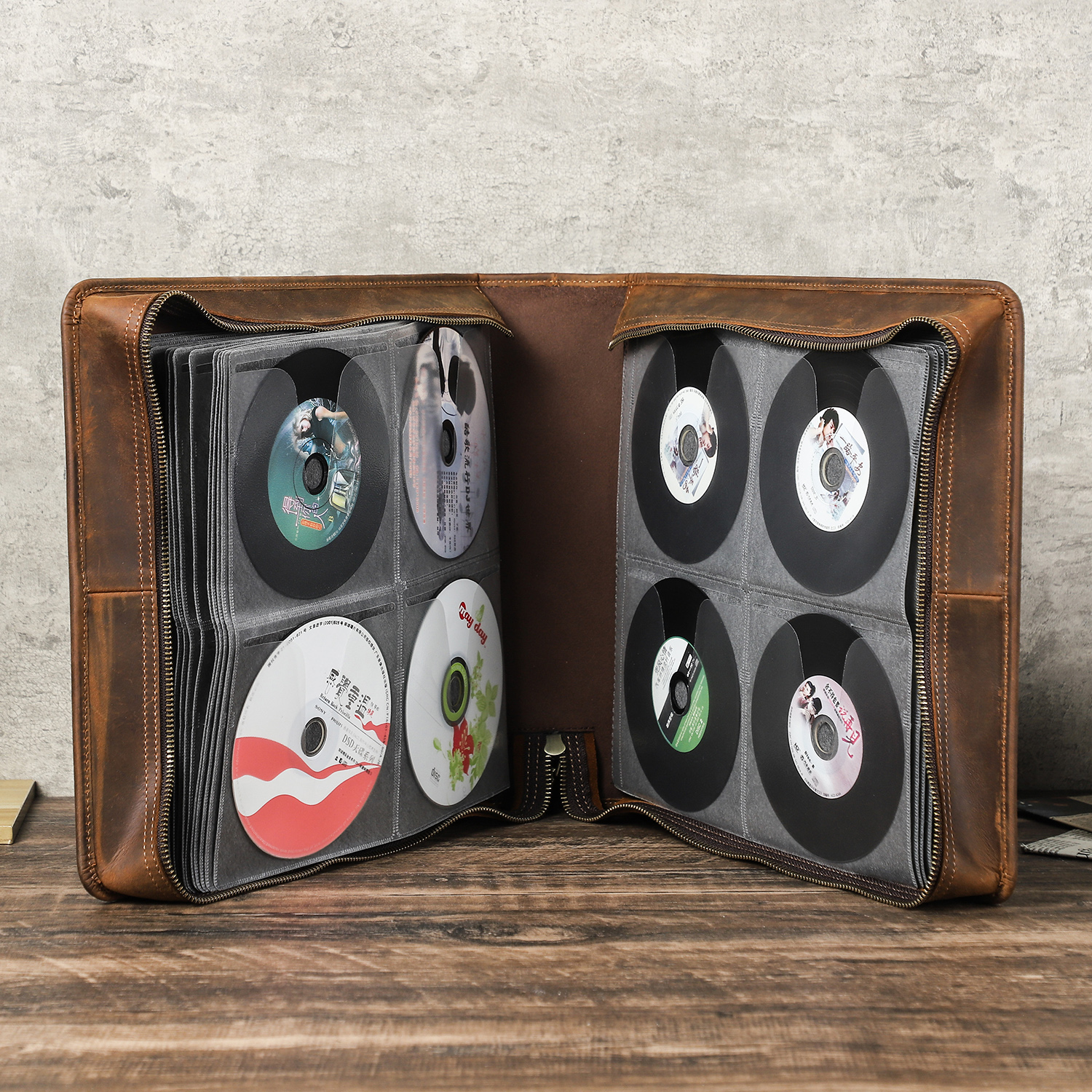 224 Pcs Leather CD Case - Durable & Eco-Friendly Storage