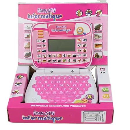 Wholesale Custom French Kids Toys Educational Children Laptop Computer Learning Machine for Language Learning