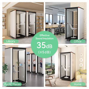 Cabine téléphonique insonorisée pour hôtel et bureau, cabine de réunion privée pour une personne, <span class=keywords><strong>design</strong></span> contemporain, structure en tôle acoustique - Product Image 3