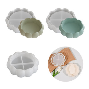 Moule en silicone 3D élaboré brillant bulle perle Lotus dentelle <span class=keywords><strong>plaque</strong></span> motif pour bricolage ciment résine bassin succulent bonsaï Vase - Product Image 6