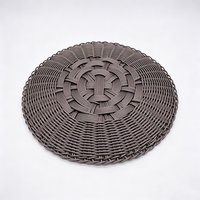 Set de table en rotin synthétique tressé gris, écologique, imperméable, facile à nettoyer, pour la décoration de la table de salle à manger et de la cuisine