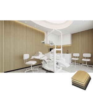 Hojas de pared WPC de efecto de madera de caoba respetuosas con el medio ambiente resistentes a las manchas <span class=keywords><strong>para</strong></span> salas de hospitales y pasillos - Product Image 2