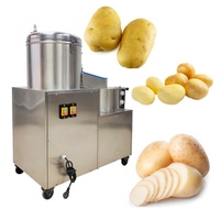 Machine à éplucher et couper les patates douces à faible coût, éplucheuse-laveuse, coupe-légumes pour taro, machine à faire des frites et des chips de pommes de terre