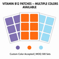 Patchs transdermiques de vitamine B12 HLK, supplément énergétique à la vitamine C et E, gel auto-adhésif pour les soins de la peau, OEM ODM, logo personnalisé