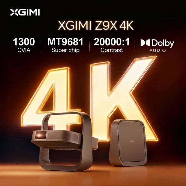 XGIMI Z9X 4K Laser Projector with Gimbal Dolby Audio Portable Projector Triple Color Laser Video Beamer Home Theater