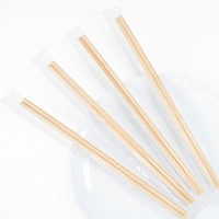 Baguettes jetables en bambou naturel - Design minimaliste écologique - Logo personnalisable - Emballage individuel pour hôtels