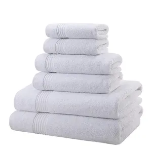 Высокое качество махровое полотенце отель тряпка для ванной комнаты 100% чесаное Хлопковое полотенце набор