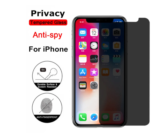 Full Privacy Tempered Glass for IPhone 6s 7 8 X XS Max XR 111 11 Pro 12 13 14 15 16 17 7 Pro Max Anti Spy Screen Protector
