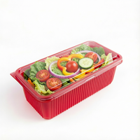 Boîte à gâteau, emballage de rangement, rouge, conteneur personnalisé, couvercle transparent, boîte en plastique de qualité alimentaire, personnalisable