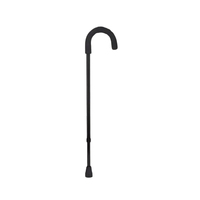 Canne de marche réglable pour personnes âgées, en aluminium de haute qualité, noire, fournitures de réadaptation thérapeutique, canne pliable portable