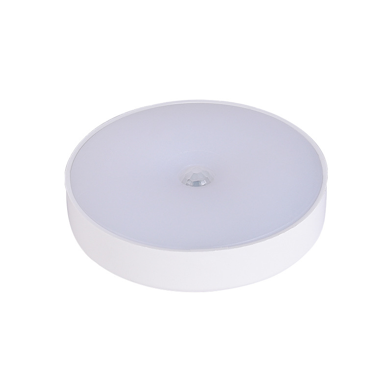 Veilleuse ronde - rechargeable + capteur (blanc l