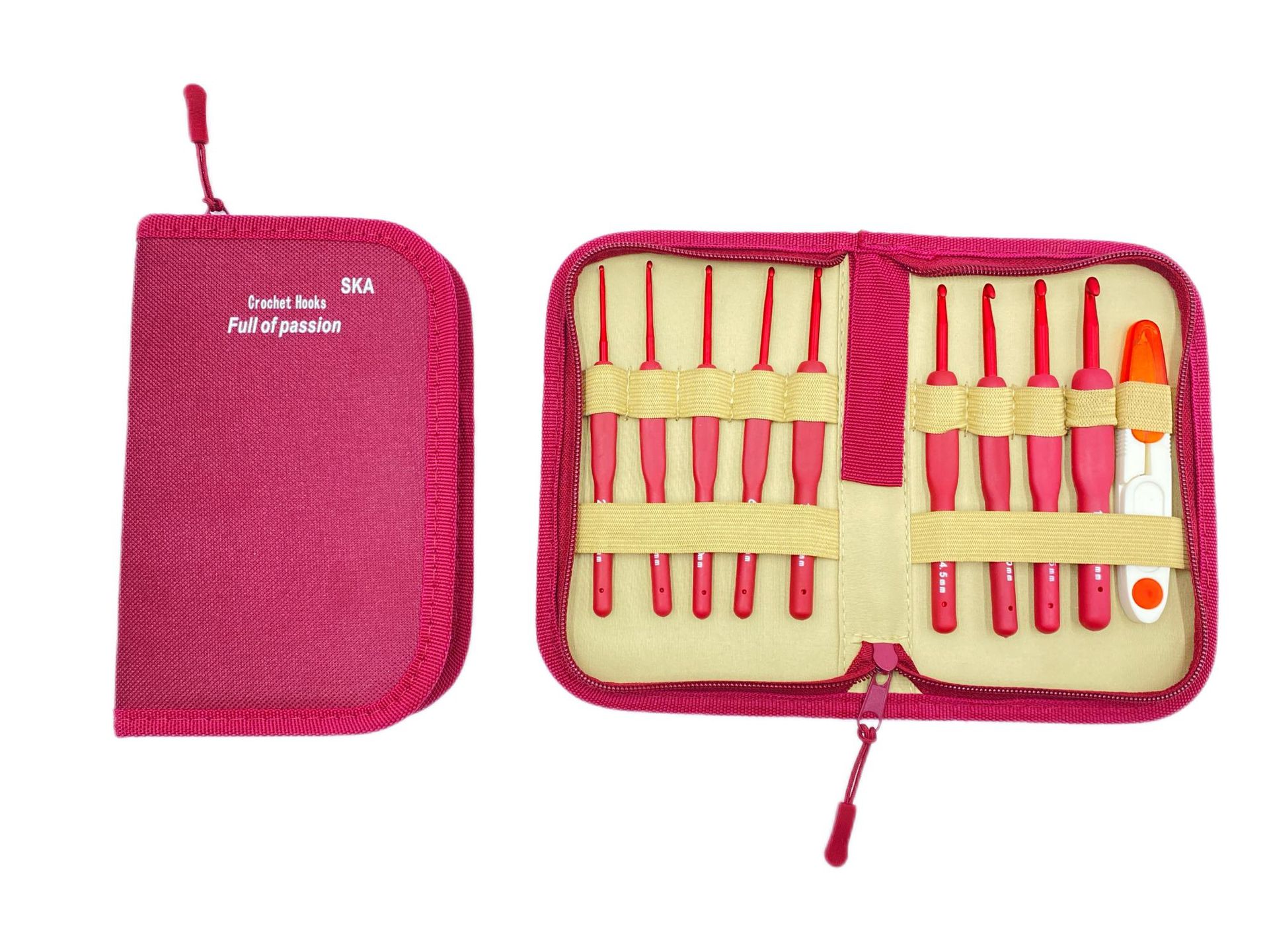 Ensemble rouge chinois avec poignée rouge - 210g