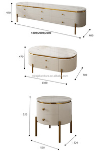 Italian Black Gold <strong>TV</strong> <strong>Stand</strong> Luxury Living Room Oval Rock Slab Coffee Table <strong>TV</strong> <strong>Stand</strong> Double <strong>Pine</strong> Antiseptic Drawer <strong>TV</strong> <strong>Stand</strong> - Product Image 6