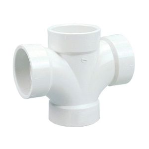 Haisha Factory DN50 75 110 160 Equal Diameter PVC 4 Way Cross Tee Connector Fitting