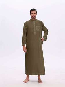 เสื้อคลุมอาหรับสำหรับผู้ชาย AL HARAMAIN - เสื้อคลุมสำหรับละหมาดแขนยาวเนื้อผ้านุ่ม คอตั้ง ทรงหลวม ผลิตจากผ้าฝ้ายพิเศษ เนื้อผ้าดี น้ำหนักเบา - Product Image 2