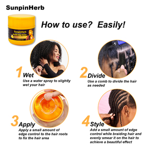 Gel coiffant bio aux herbes 4oz pour tresses, locs et twists, forte tenue, sans résidus, non gras, unisexe, pour coiffage à sec - Stock US - Product Image 3