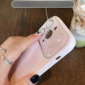 Coque de téléphone en silicone liquide avec grande fenêtre pour iPhone 17 Pro, protection intégrale pour iPhone 16 avec protecteur d'objectif en verre 15 - Product Image 1