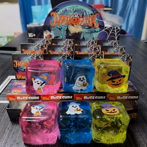 Elonna Halloween Jouet sensoriel anti-stress en caoutchouc thermoplastique souple, à montée lente, en forme de bloc de tofu, à l'aspect de sucre de malt, en boîte - Product Image 4