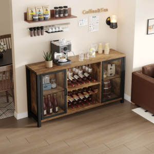 हॉट सेलिंग बार टेबल कैबिनेट 7-टियर स्टोरेज वाइन रैक के साथ एडजस्टेबल वाइन रैक - Product Image 1